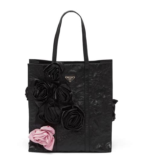 prada limited edition floral print satin tote|Prada Floral Bags .